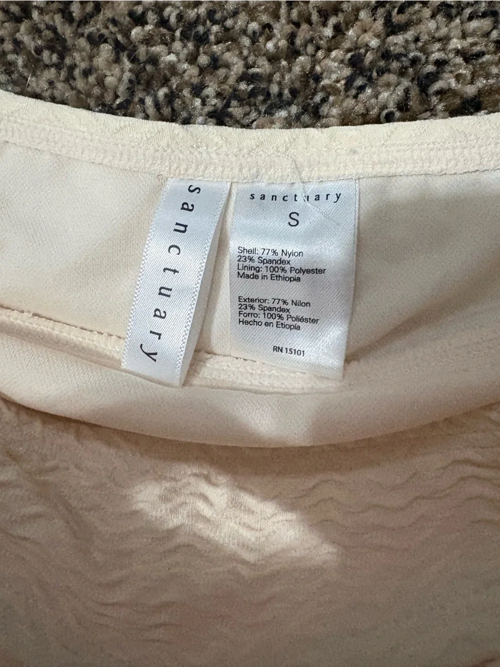 Sanctuary Cream Textured Bikini Set